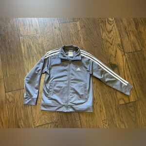 Adidas kids boys gray Jacket size 7, EUC